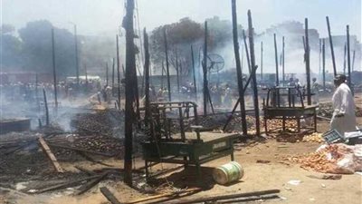 رئيس مدينة إدفو : حريق شادر الخضر والفاكهة محدود