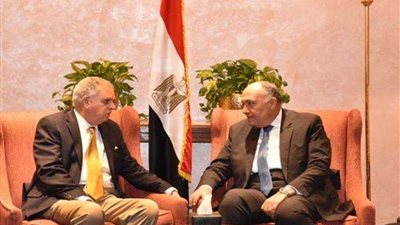 شكري يلتقي وفد الصندوق اليهودي المتحد من الولايات المتحدة الأمريكية