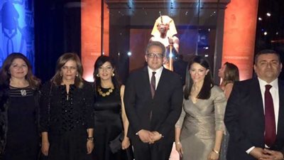 افتتاح معرض الملك توت عنخ آمون في مدينة لوس انجلوس.