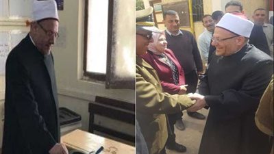 مفتي الجمهورية يدلي بصوته بالدلنجات