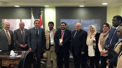 وفد البرلمان العربي المشارك في متابعة الانتخابات يلتقي رئيس الوطنية للانتخابات