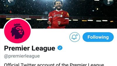 صورة محمد صلاح على الحساب الرسمي للدوري الإنجليزي