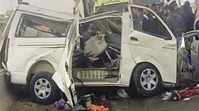 وفاة سيدة وإصابة ثلاثة آخرين في حادث تصادم بالطريق الصحراوي