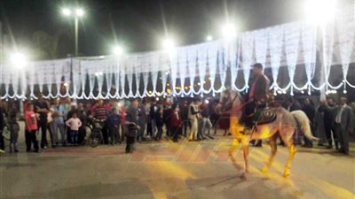 بالمزمار البلدى والخيول البحراوية يحتفلون بفوز الرئيس (صور- فيديو)