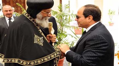 البابا تواضروس يهنئ الرئيس بفوزه في الانتخابات