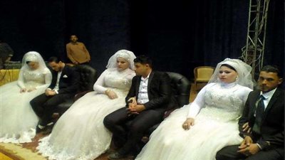 الأورمان تقيم زفاف جماعي لـ6 عرائس يتيمات بمجمع دمنهور