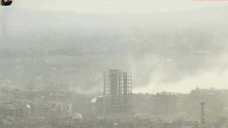 لقطات حية من استهداف