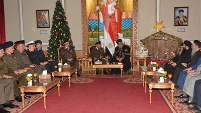 وزير الدفاع للبابا تواضروس : القوات المسلحة تعتز بمواقفكم الوطنية