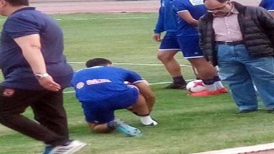 إصابة صلاح محسن في مران الأهلي (صور)