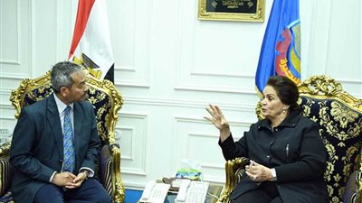 نادية عبده تستقبل المستشار الثقافى لدولة أندونيسيا