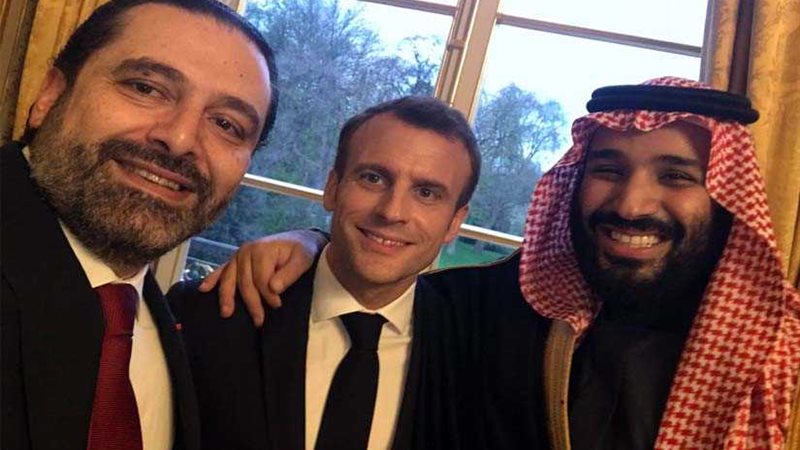 سيلفي الحريري وماكرون