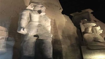 شاهد رمسيس الثاني أمام معبد الأقصر بعد ترميمه.. صور
