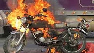 إصابة ميكانيكي بحروق إثر انفجار تنك بنزين بموتوسيكل في دمنهور