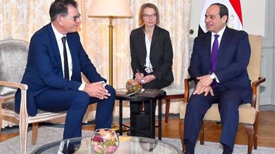 الرئيس السيسي يبحث مع 