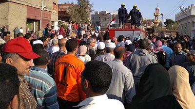 الدقهلية..​جنازة شهيد الجمالية تتحول لمسيرة ضد الإرهاب