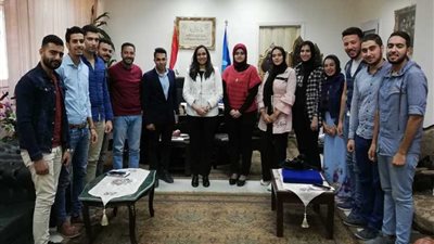 نائب محافظ البحيرة تستقبل أعضاء اتحاد طلاب جامعة دمنهور