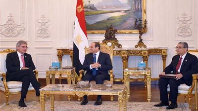 الرئيس السيسي يبحث مع رئيس 
