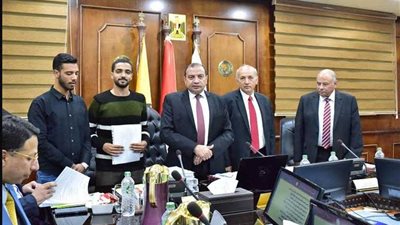 رئيس اتحاد طلاب بني سويف يستعرض خطة الاتحاد في مجلس الجامعة