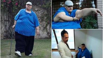 بالفيديو والصور.. أسمن رجل في العالم