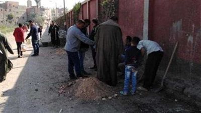 غرس 45 شجرة وصيانة أعمدة الإنارة خلال حملات نظافة بالمنيا