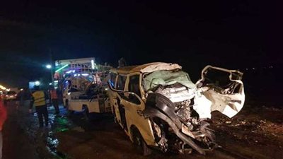 مصرع شخصين فى حادث تصادم بإدفو شمال أسوان