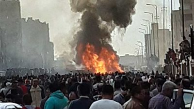 عاجل ..حريق مروع على الدائرى وألسنة اللهب والأدخنة ترتفع 50متراً (صور)