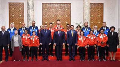 أبطال مصر في ضيافة الرئيس