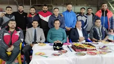 نادي الطالبية يحتفل برئيس جهاز الكاراتية بعد تكريمه من الرئيس السيسي