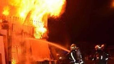 إصابة رئيس الحماية المدنية بميت غمر خلال السيطرة على حريق بمصنع طوب