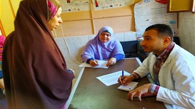 الكشف علاج بالمجان لـ 1586في قافلة ببني عدي مركز ناصر