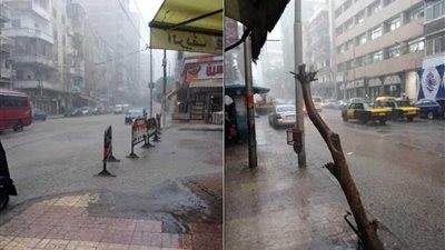 عاجل.. أمطار غزيرة على الثغر واستمرار الملاحة ببوغازي الإسكندرية والدخيلة