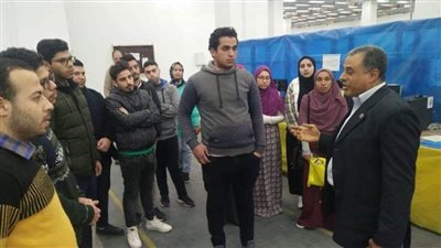 طلاب جامعة كفرالشيخ في زيارة لمصنع الإلكترونيات التابع للهيئة العربية للتصنيع