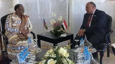 شكري يبحث العلاقات الثنائية والقضايا المشتركة مع نظيرته الناميبية