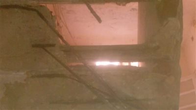 تصدع سلم عقار بالمنصورة 