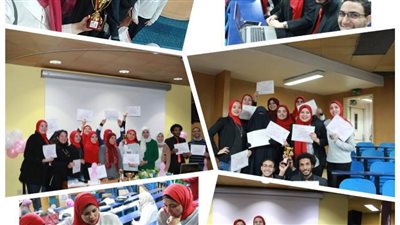 صيدلة حلوان تفوز على طلاب الجامعة البريطانية في مسابقة طبية
