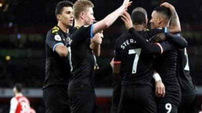 أرسنال يسقط أمام مانشستر سيتي بثلاثية نظيفة في الشوط الأول