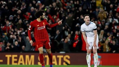 محمد صلاح يُسجل هدف التعادل للريدز أمام وست هام