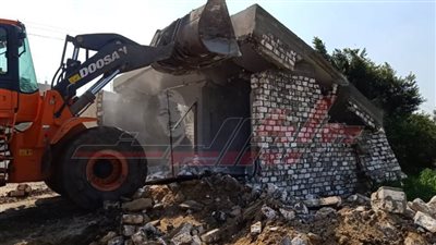 حملات مكبرة لإزالة التعديات على أملاك الدولة  بالخانكة