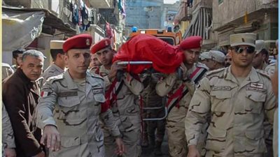 تشييع جثمان شهيد الواجب إلي مثواه الأخير بالإسكندرية