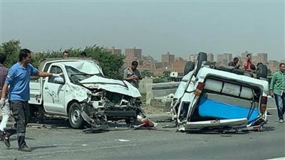 إصابة 14 شخصًا من بينهم 5 طالبات في حادث سير بالمنيا