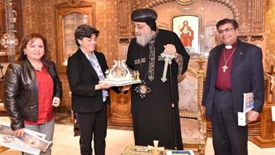 البابا تواضروس يستقبل الأمين العام لمجلس كنائس الشرق الأوسط