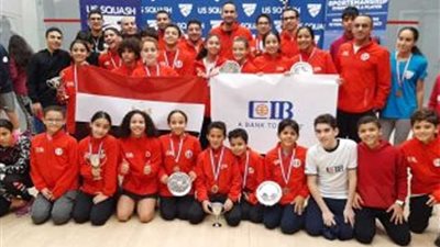 بعثة ناشئي الاسكواش تصل القاهرة بعد حصد 17 ميدالية ببطولة أمريكا المفتوحة