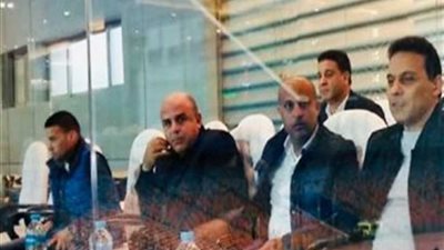 البدري وجهاز المنتخب في مباراة الزمالك وسموحة
