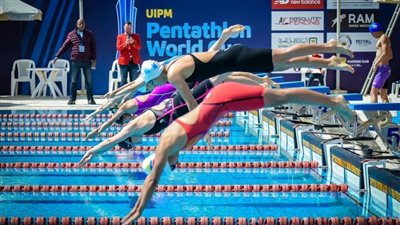 مصر تتصدر منافسات السباحة في الزوجى مختلط بكأس العالم للخماسي الحديث