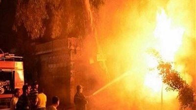 السيطرة على حريق مصنع أعلاف خاص بالبحيرة
