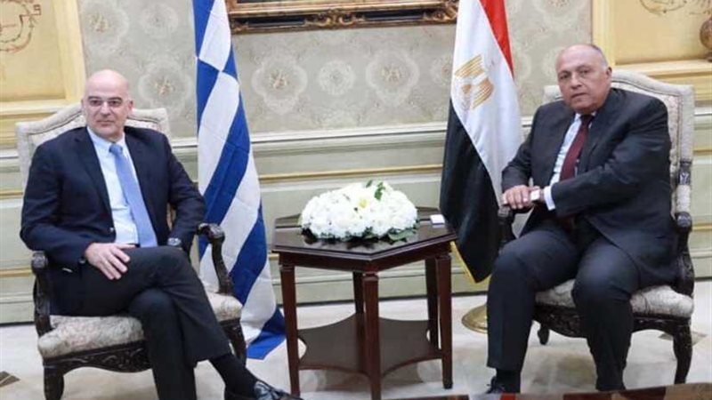 شكرى يبحث مع نظيريه