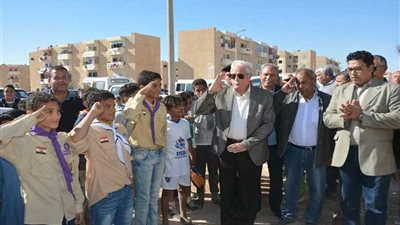 محافظ جنوب سيناء يفتتح توسعات بمدرسة وملعبين للكرة بالطور