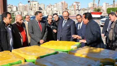 استلام 150 صندوق قمامة لتدعيم منظومة النظافة بالمنصورة