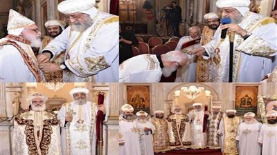 البابا تواضروس يمنح القس إبرام إميل رتبة القمصية