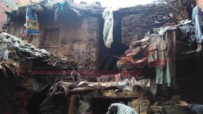 انهيار ٣ منازل بالدقهلية بسبب سوء الطقس